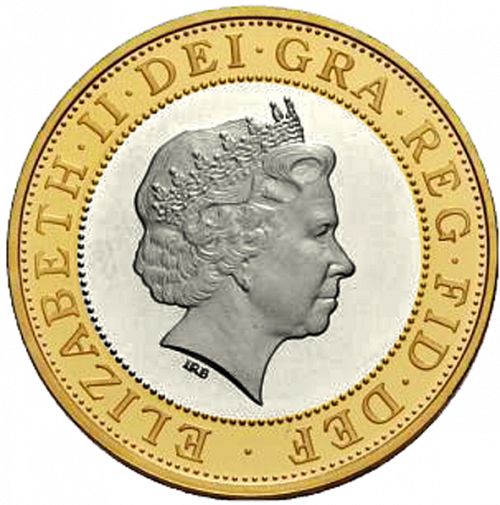 £2 Obverse Image minted in UNITED KINGDOM in 2003 (1971-up  -  Elizabeth II - Decimal Coinage)  - The Coin Database