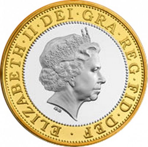 £2 Obverse Image minted in UNITED KINGDOM in 2008 (1971-up  -  Elizabeth II - Decimal Coinage)  - The Coin Database