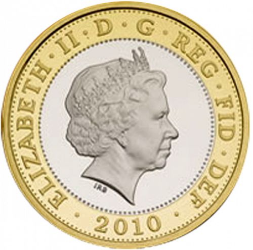 £2 Obverse Image minted in UNITED KINGDOM in 2010 (1971-up  -  Elizabeth II - Decimal Coinage)  - The Coin Database