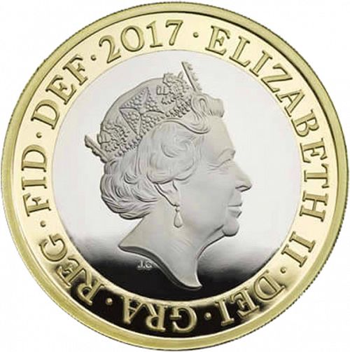 £2 Obverse Image minted in UNITED KINGDOM in 2017 (1971-up  -  Elizabeth II - Decimal Coinage)  - The Coin Database