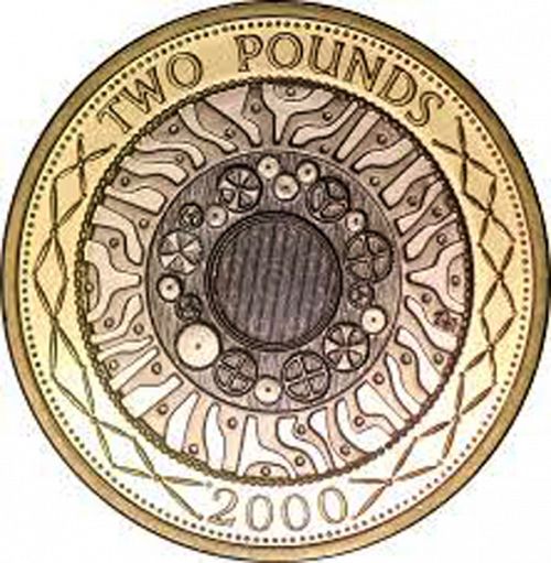 £2 Reverse Image minted in UNITED KINGDOM in 2000 (1971-up  -  Elizabeth II - Decimal Coinage)  - The Coin Database