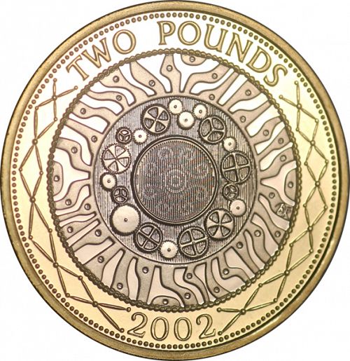 £2 Reverse Image minted in UNITED KINGDOM in 2002 (1971-up  -  Elizabeth II - Decimal Coinage)  - The Coin Database