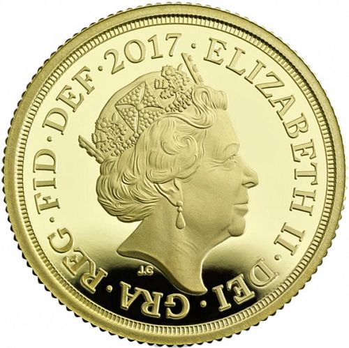 Two Pounds Obverse Image minted in UNITED KINGDOM in 2017 (1953-up  -  Elizabeth II - Sovereign)  - The Coin Database