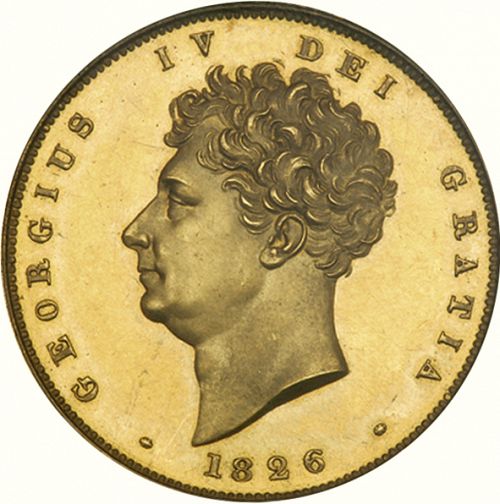 Two Pounds Obverse Image minted in UNITED KINGDOM in 1826 (1820-30 - George IV)  - The Coin Database