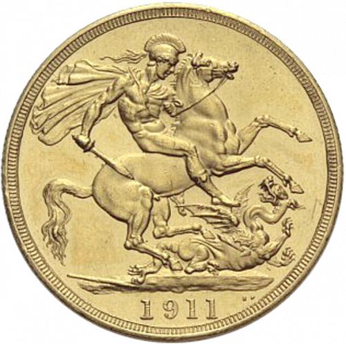 Two Pounds Reverse Image minted in UNITED KINGDOM in 1911 (1910-36  -  George V)  - The Coin Database