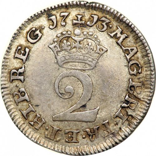Twopence Reverse Image minted in UNITED KINGDOM in 1713 (1701-14 - Anne)  - The Coin Database