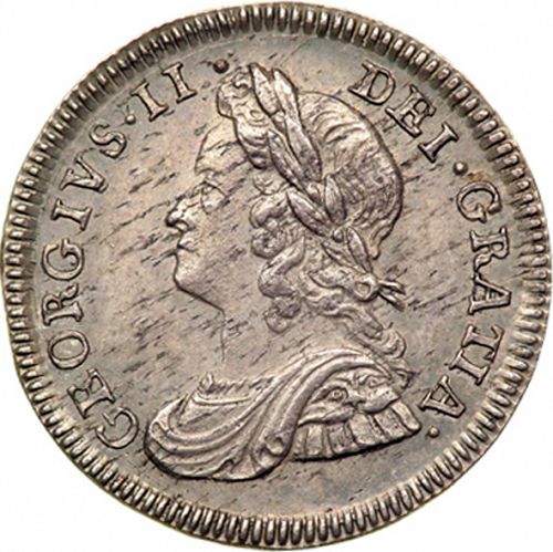 Twopence Obverse Image minted in UNITED KINGDOM in 1740 (1727-60 - George II)  - The Coin Database