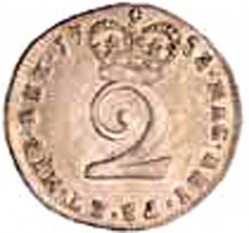 Twopence Reverse Image minted in UNITED KINGDOM in 1732 (1727-60 - George II)  - The Coin Database