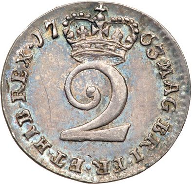 Twopence Reverse Image minted in UNITED KINGDOM in 1763 (1760-20 - George III)  - The Coin Database