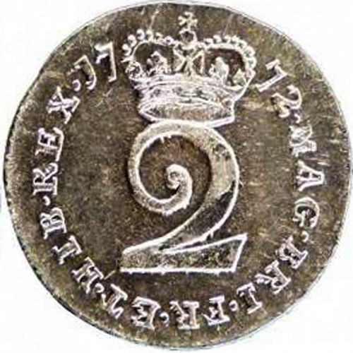 Twopence Reverse Image minted in UNITED KINGDOM in 1772 (1760-20 - George III)  - The Coin Database