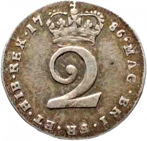 Twopence Reverse Image minted in UNITED KINGDOM in 1786 (1760-20 - George III)  - The Coin Database