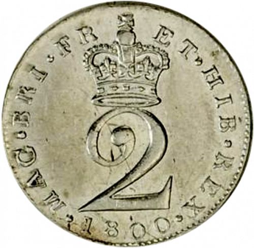 Twopence Reverse Image minted in UNITED KINGDOM in 1800 (1760-20 - George III)  - The Coin Database