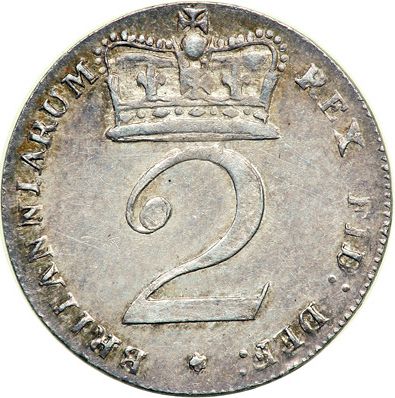Twopence Reverse Image minted in UNITED KINGDOM in 1820 (1760-20 - George III - New coinage)  - The Coin Database