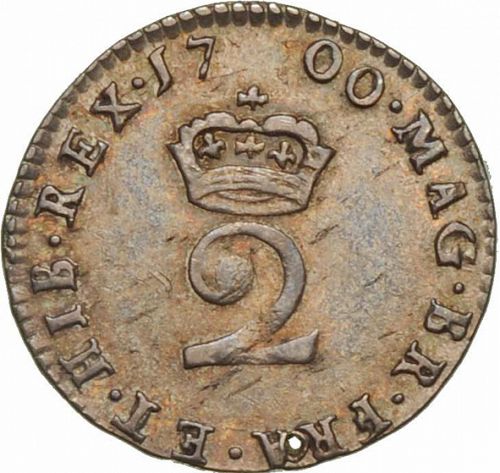 Twopence Reverse Image minted in UNITED KINGDOM in 1700 (1694-01 - William III)  - The Coin Database