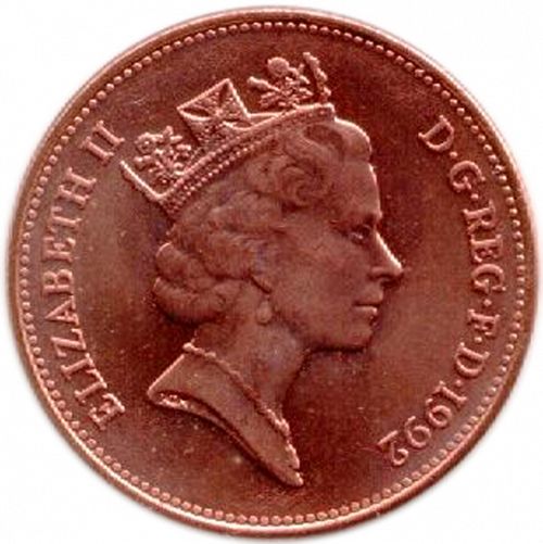 2p Obverse Image minted in UNITED KINGDOM in 1992 (1971-up  -  Elizabeth II - Decimal Coinage)  - The Coin Database