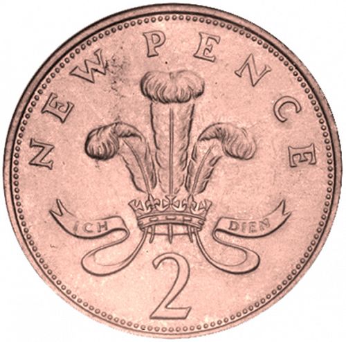 2p Reverse Image minted in UNITED KINGDOM in 1971 (1971-up  -  Elizabeth II - Decimal Coinage)  - The Coin Database