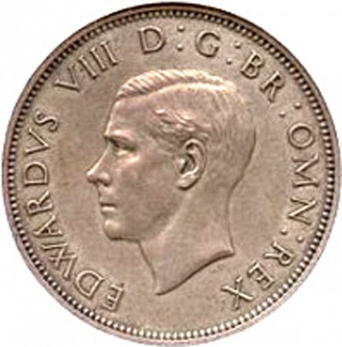Florin Obverse Image minted in UNITED KINGDOM in 1937 (1936-37 - Edward VIII)  - The Coin Database