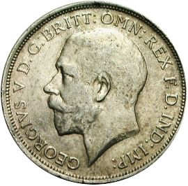 Florin Obverse Image minted in UNITED KINGDOM in 1917 (1910-36  -  George V)  - The Coin Database