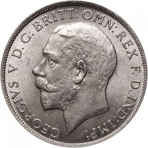 Florin Obverse Image minted in UNITED KINGDOM in 1921 (1910-36  -  George V)  - The Coin Database