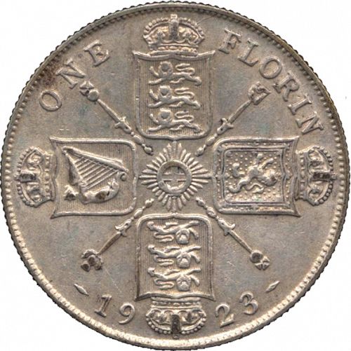 Florin Reverse Image minted in UNITED KINGDOM in 1923 (1910-36  -  George V)  - The Coin Database