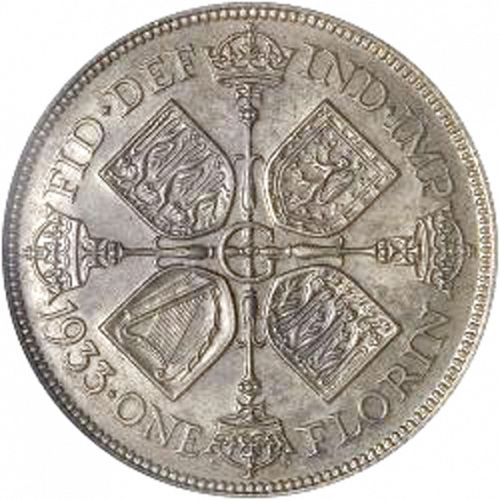 Florin Reverse Image minted in UNITED KINGDOM in 1933 (1910-36  -  George V)  - The Coin Database