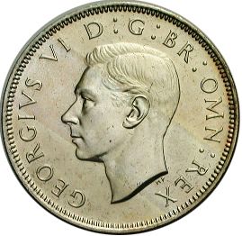 Florin Obverse Image minted in UNITED KINGDOM in 1950 (1937-52 - George VI)  - The Coin Database