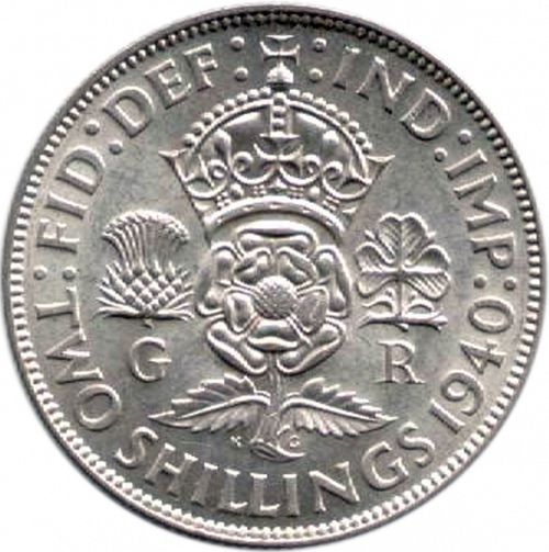 Florin Reverse Image minted in UNITED KINGDOM in 1940 (1937-52 - George VI)  - The Coin Database