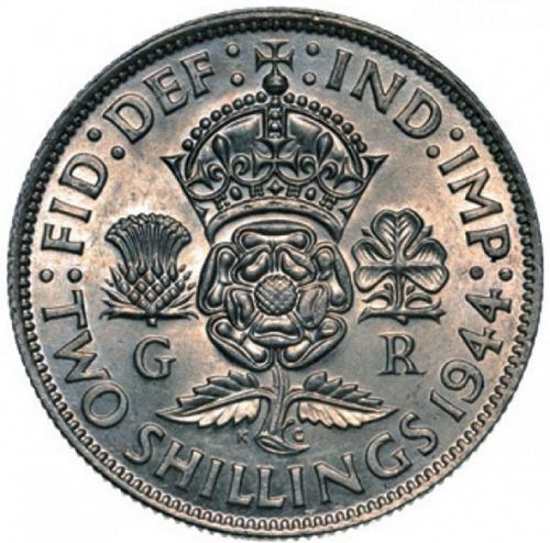 Florin Reverse Image minted in UNITED KINGDOM in 1944 (1937-52 - George VI)  - The Coin Database