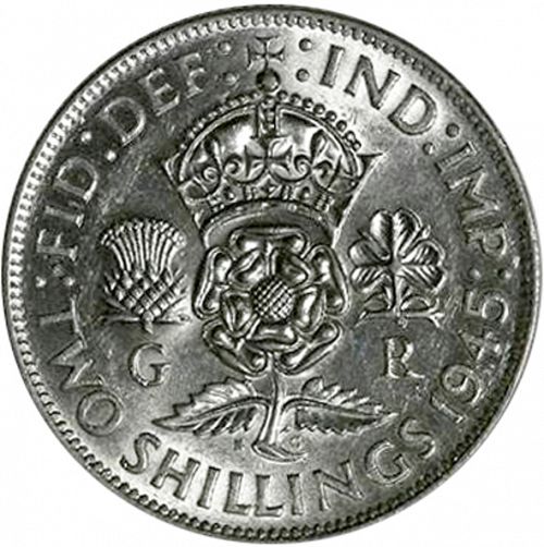Florin Reverse Image minted in UNITED KINGDOM in 1945 (1937-52 - George VI)  - The Coin Database