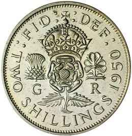 Florin Reverse Image minted in UNITED KINGDOM in 1950 (1937-52 - George VI)  - The Coin Database