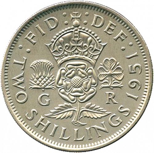 Florin Reverse Image minted in UNITED KINGDOM in 1951 (1937-52 - George VI)  - The Coin Database