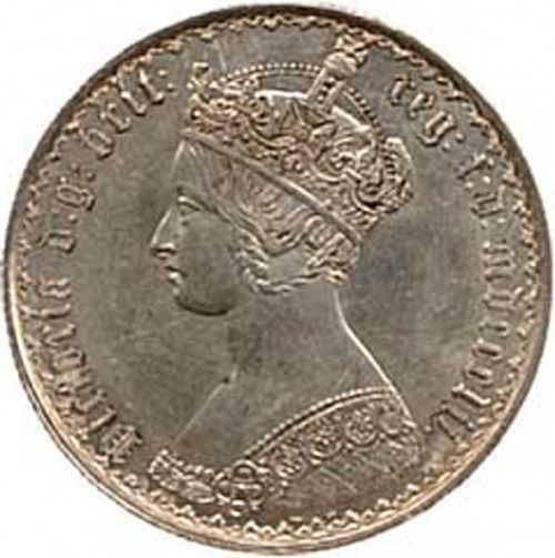 Florin Obverse Image minted in UNITED KINGDOM in 1852 (1837-01  -  Victoria)  - The Coin Database