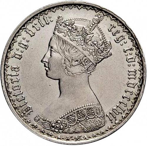 Florin Obverse Image minted in UNITED KINGDOM in 1857 (1837-01  -  Victoria)  - The Coin Database