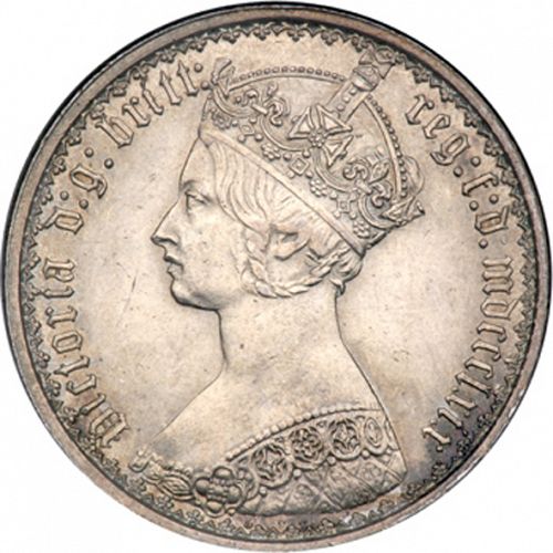 Florin Obverse Image minted in UNITED KINGDOM in 1869 (1837-01  -  Victoria)  - The Coin Database