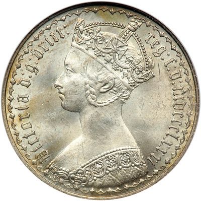 Florin Obverse Image minted in UNITED KINGDOM in 1881 (1837-01  -  Victoria)  - The Coin Database