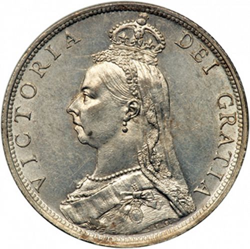 Florin Obverse Image minted in UNITED KINGDOM in 1890 (1837-01  -  Victoria)  - The Coin Database