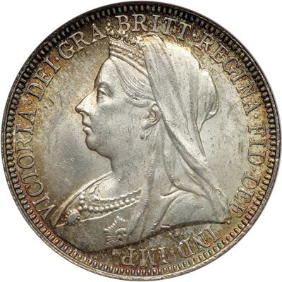 Florin Obverse Image minted in UNITED KINGDOM in 1900 (1837-01  -  Victoria)  - The Coin Database