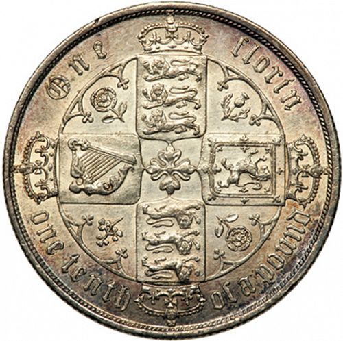 Florin Reverse Image minted in UNITED KINGDOM in 1873 (1837-01  -  Victoria)  - The Coin Database