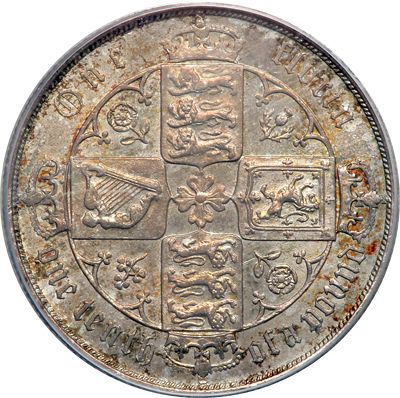 Florin Reverse Image minted in UNITED KINGDOM in 1883 (1837-01  -  Victoria)  - The Coin Database