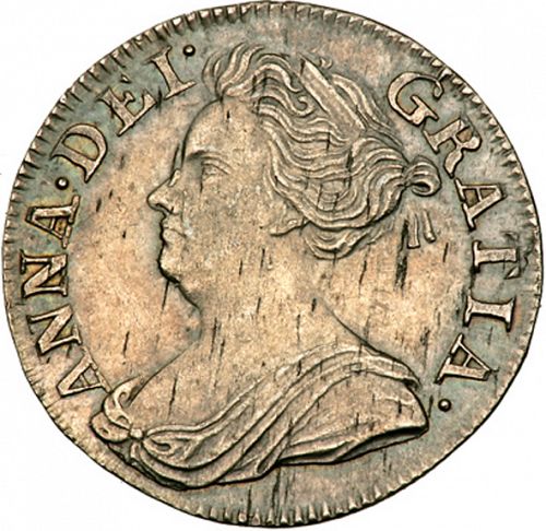 Threepence Obverse Image minted in UNITED KINGDOM in 1709 (1701-14 - Anne)  - The Coin Database
