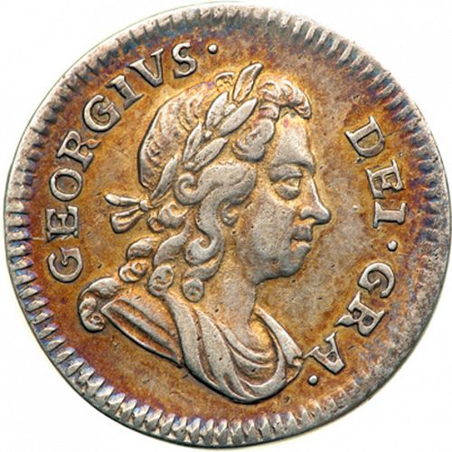 Threepence Obverse Image minted in UNITED KINGDOM in 1723 (1714-27 - George I)  - The Coin Database