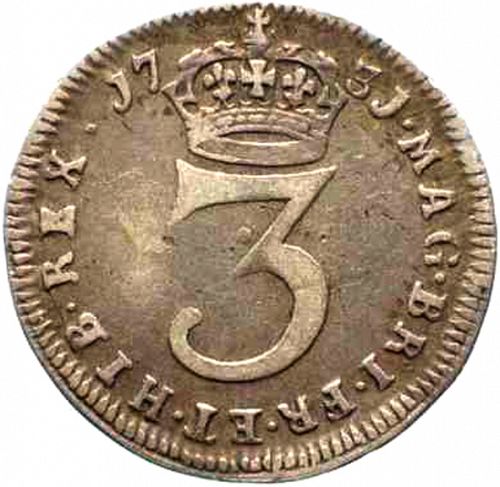 Threepence Reverse Image minted in UNITED KINGDOM in 1731 (1727-60 - George II)  - The Coin Database