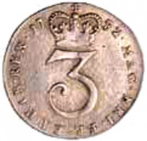 Threepence Reverse Image minted in UNITED KINGDOM in 1732 (1727-60 - George II)  - The Coin Database