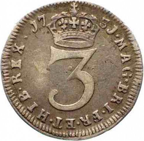 Threepence Reverse Image minted in UNITED KINGDOM in 1735 (1727-60 - George II)  - The Coin Database