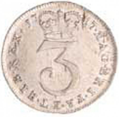 Threepence Reverse Image minted in UNITED KINGDOM in 1737 (1727-60 - George II)  - The Coin Database