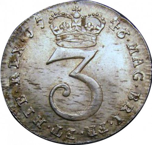 Threepence Reverse Image minted in UNITED KINGDOM in 1746 (1727-60 - George II)  - The Coin Database