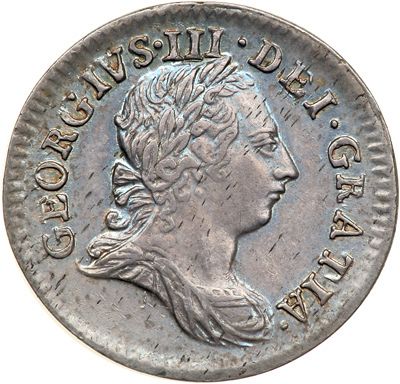 Threepence Obverse Image minted in UNITED KINGDOM in 1763 (1760-20 - George III)  - The Coin Database