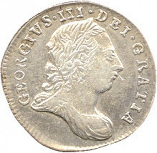 Threepence Obverse Image minted in UNITED KINGDOM in 1780 (1760-20 - George III)  - The Coin Database