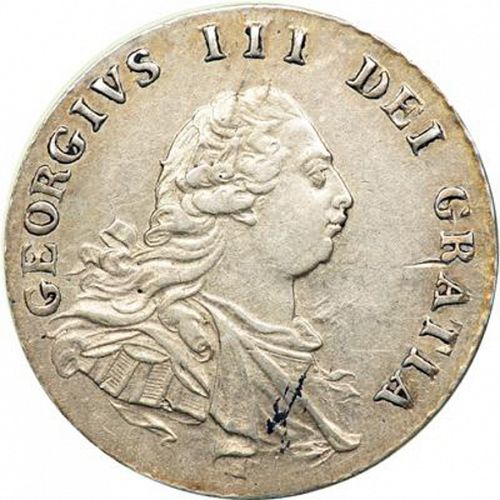 Threepence Obverse Image minted in UNITED KINGDOM in 1792 (1760-20 - George III)  - The Coin Database