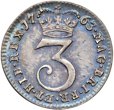 Threepence Reverse Image minted in UNITED KINGDOM in 1763 (1760-20 - George III)  - The Coin Database